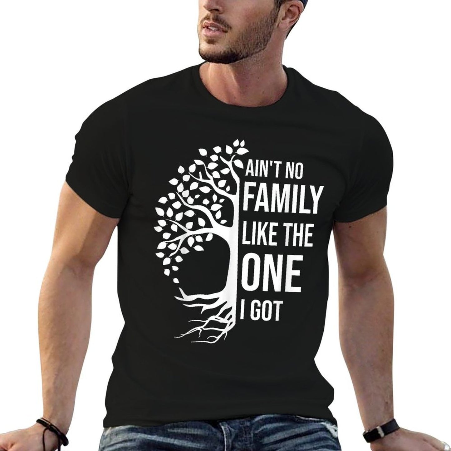 Ain't No Family Like The One I Got Funny Family Reunion 2025 Rolled Sleeves T-Shirt