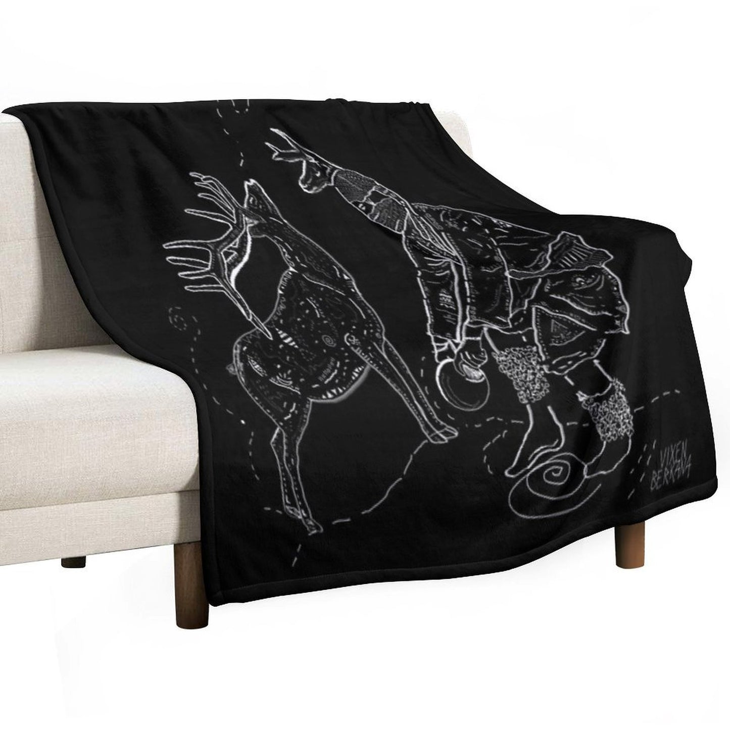 Yaqui Deer Dance Velvety-soft Throw Blanket