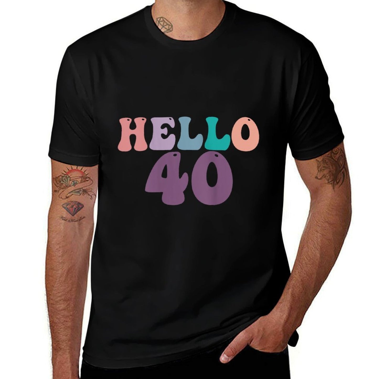 Womens Hello 40 Years Old Retro Vintage 1985 40th Birthday Women Vintage-inspired T-Shirt