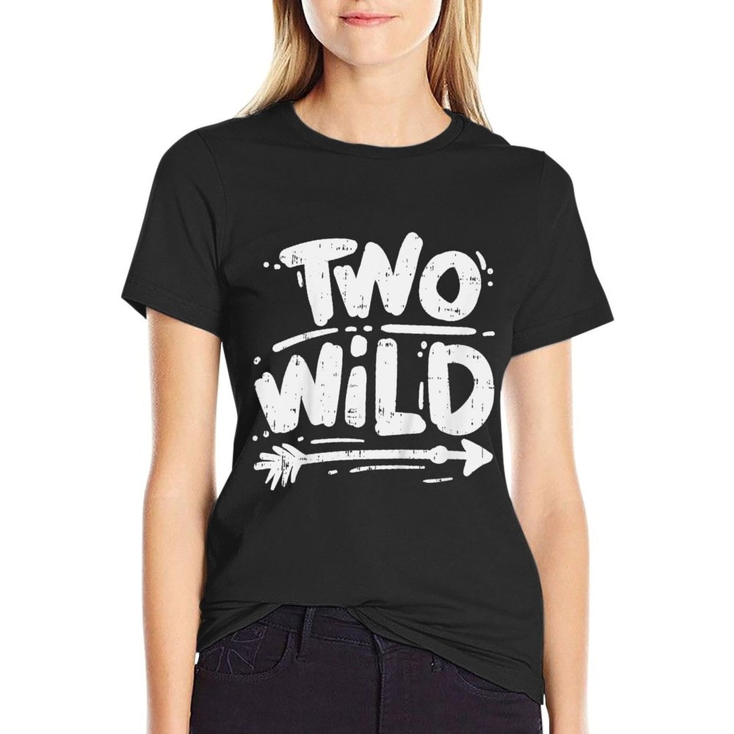 Kids Two Wild Funny Second 2nd Birthday Party Boys Girls Gift Fade-proof Color T-Shirt