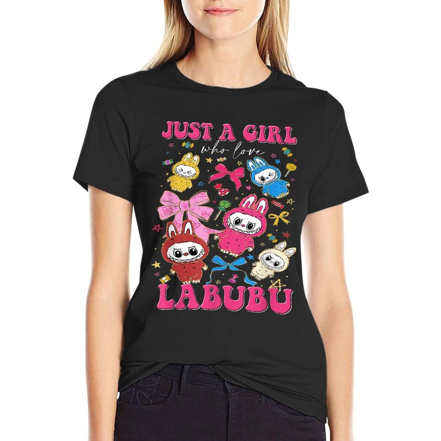 Funny Labubu Just A Girl Who Loves Labubu The Monsters Women Lightweight T-Shirt