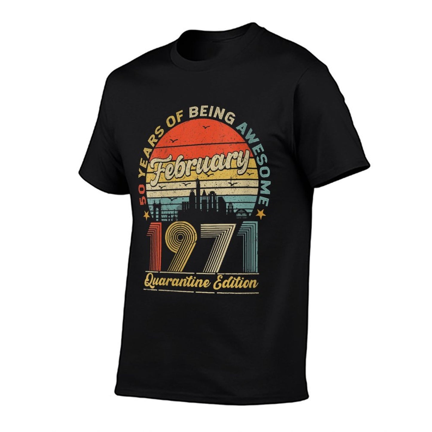 Womens 50th Birthday Decoration February 1971 Men Women 50Years Old Trendy Pattern T-Shirt