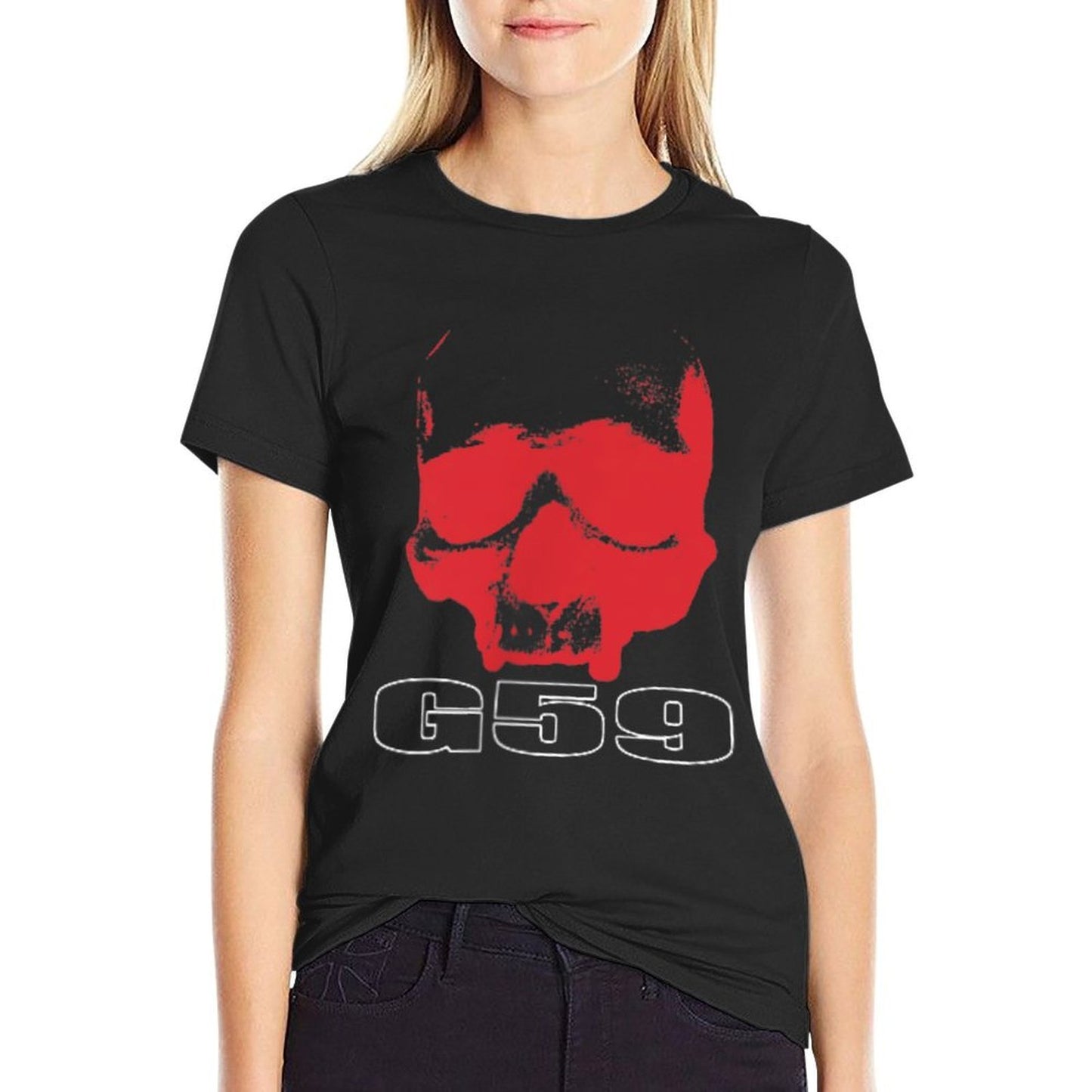 Skull Head G59 Greyday Print 2 Sides Graphic Moisture-wicking T-Shirt