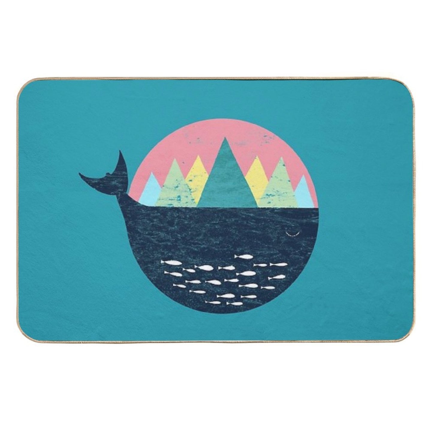Whale, Fjord, Norway Retro Gift And Souvenir Versatile Bath Mat