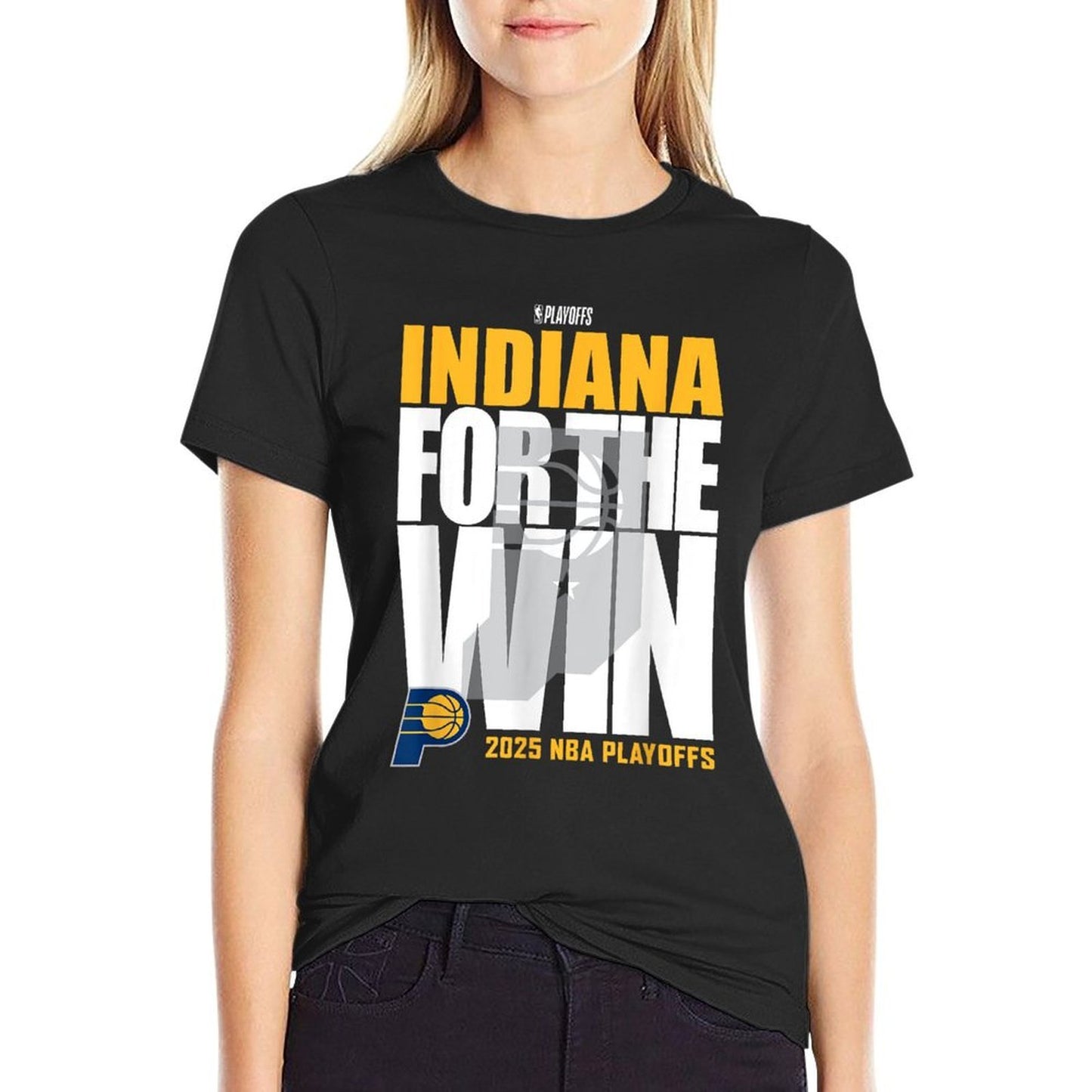 NBA Official Indiana Pacers For The Win 2025 Playoffs Trendy Pattern T-Shirt