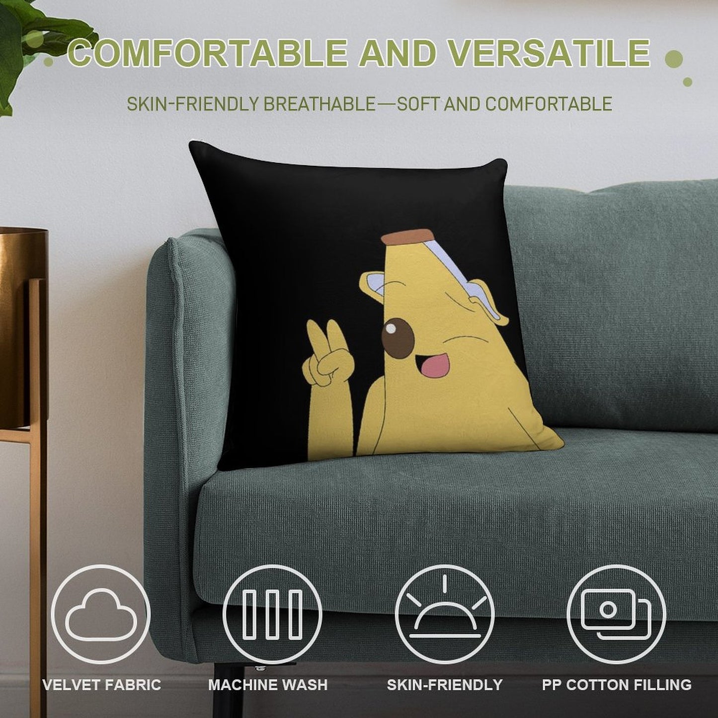 Peely Soft Warmth Comfort Throw Pillow