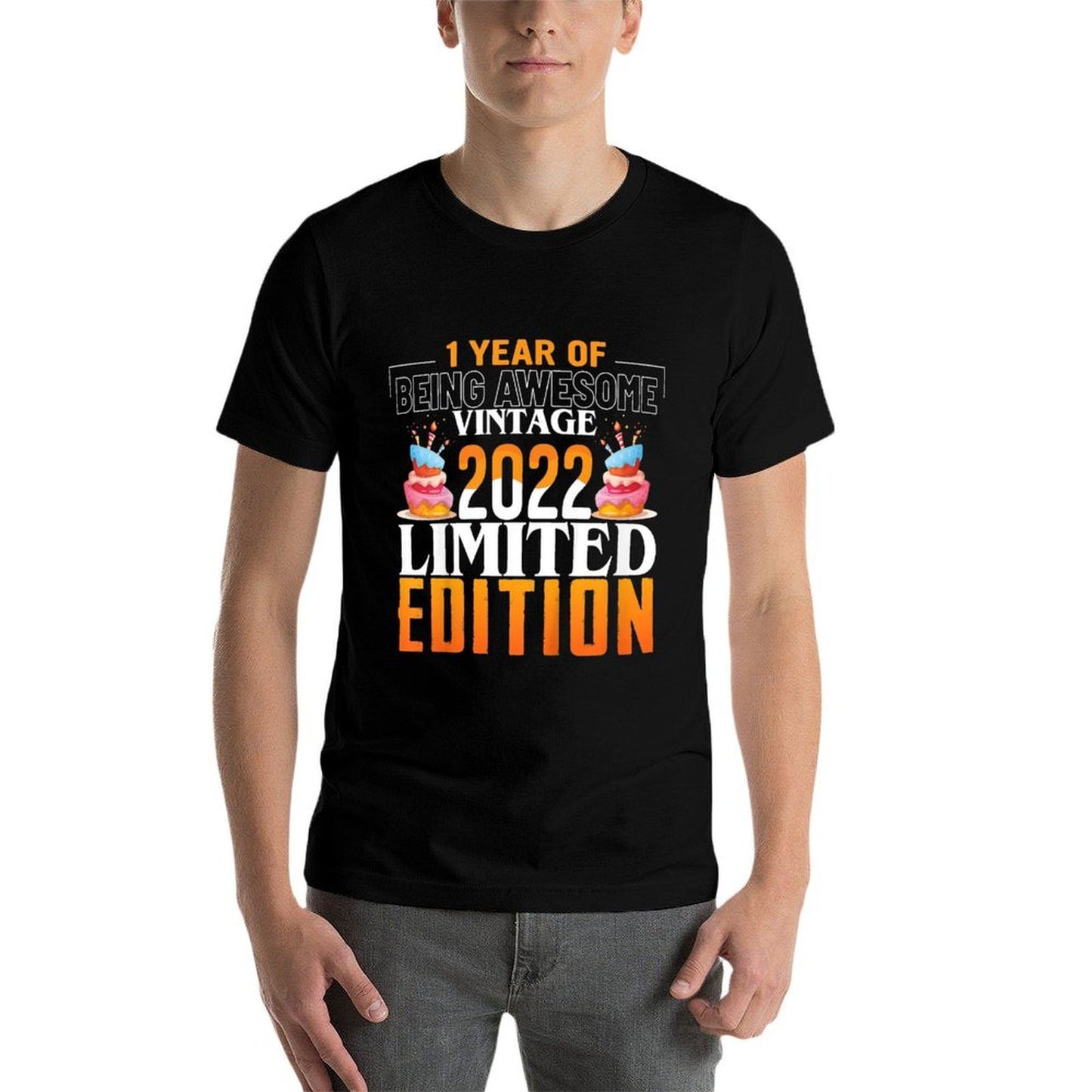 Kids 1 Years Old Vintage 2022 Birthdays 1st Birthday Gifts Cotton T-Shirt
