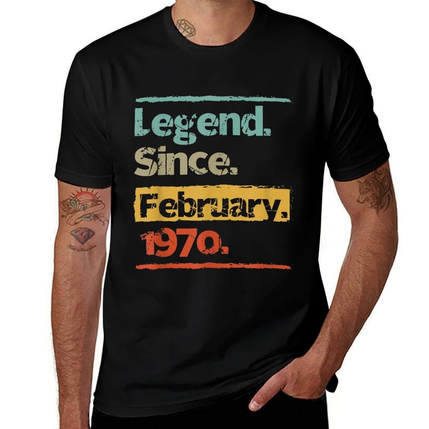 Vintage Retro Legend Since February 1970 50th Birthday Gift Soft T-Shirt