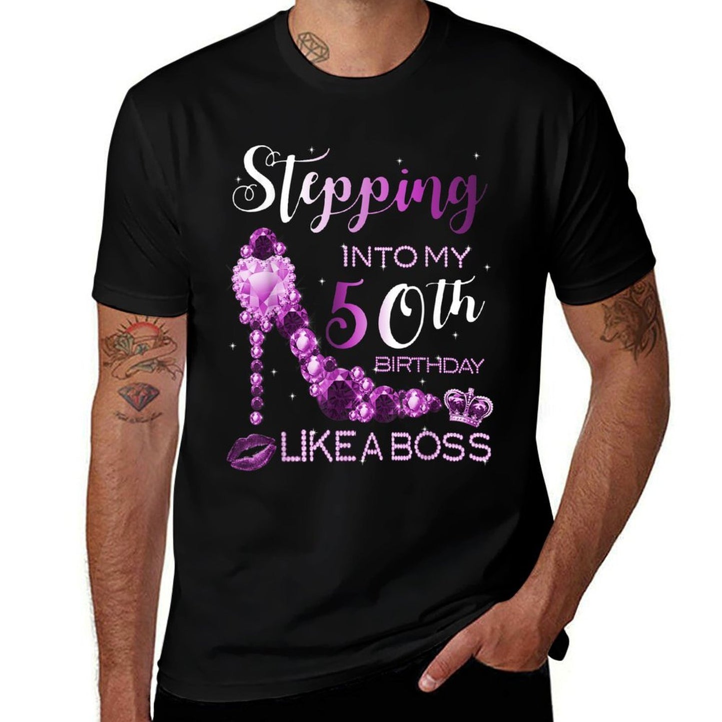 50th Birthday Women Amethyst Birthstone February Gift Vintage-inspired T-Shirt