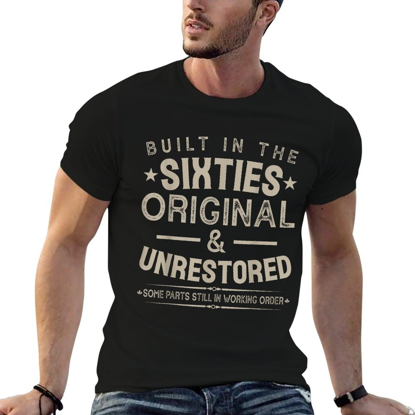 Built In Sixties Original Unrestored 50th Birthday Funny Trendy Pattern T-Shirt