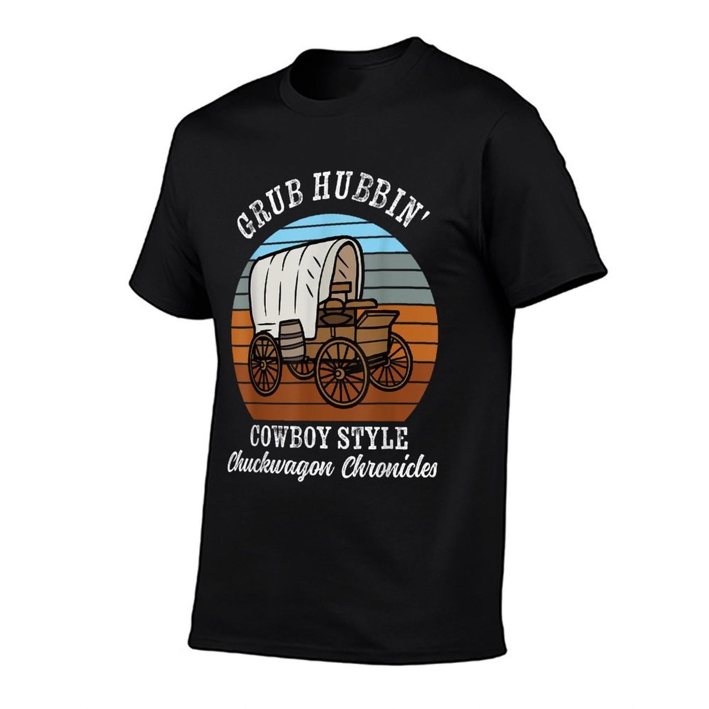 Grub Hubbin' Cowboy Style Chuckwagon Cooking Trendy Pattern T-Shirt