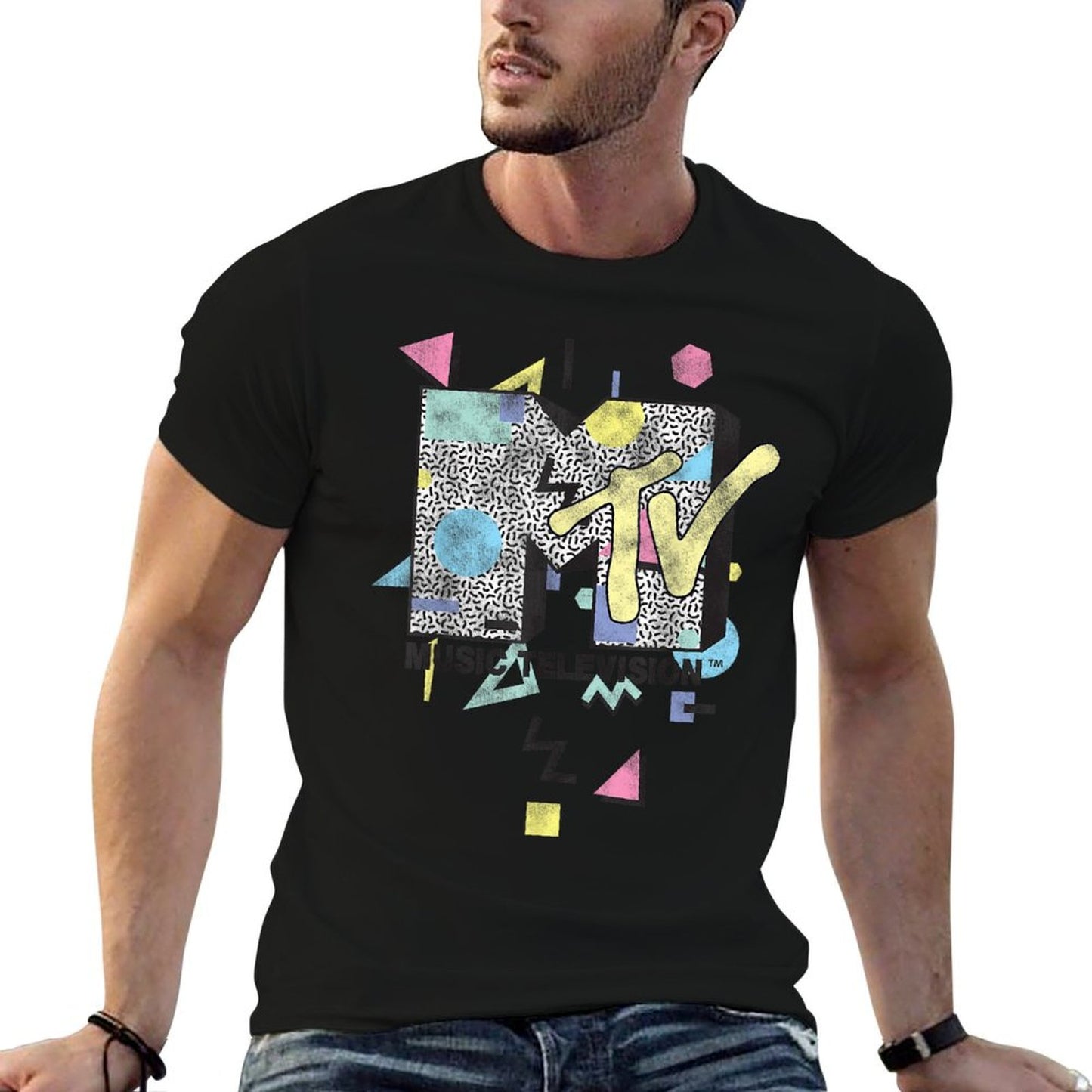 MTV Retro Shape Design Logo Graphic Versatile T-Shirt