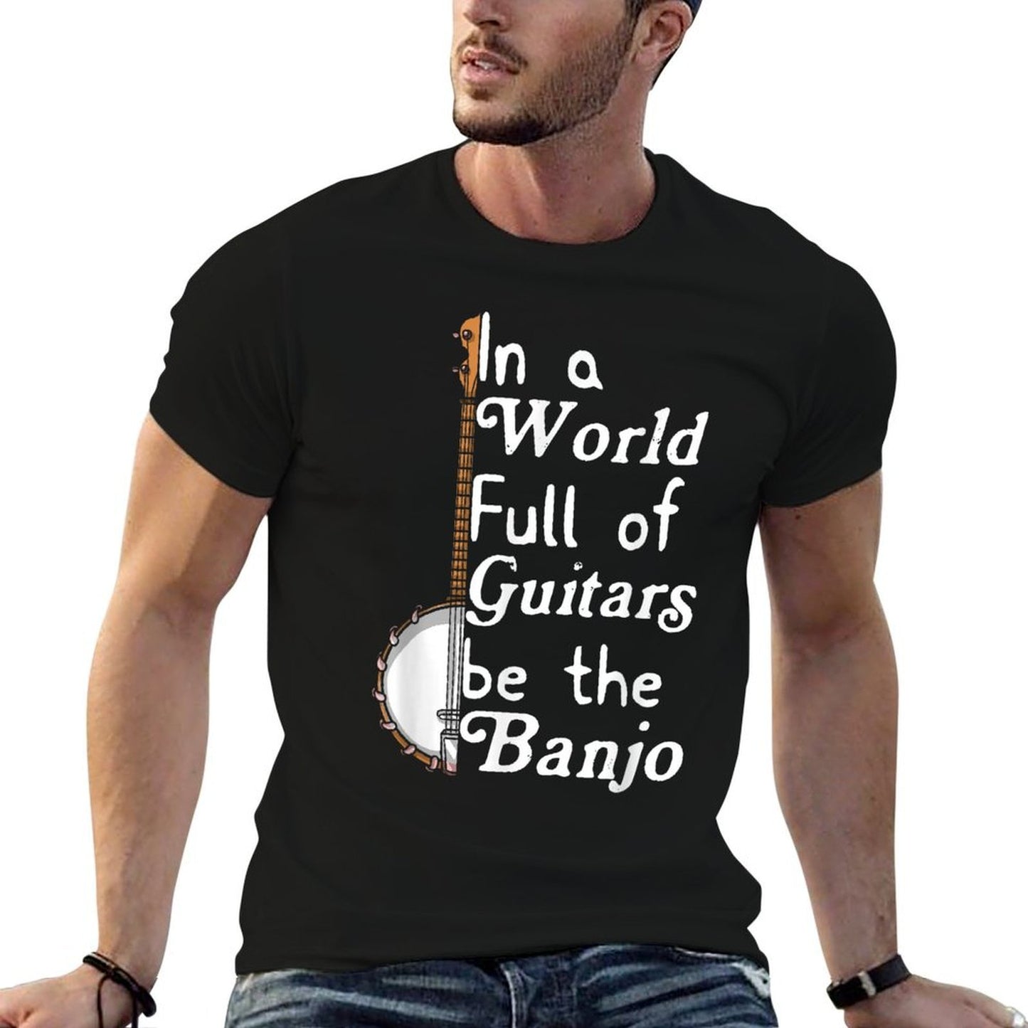 Banjo Tshirt For Men Bluebird Tennesse Mandolin Bluegrass Versatile T-Shirt