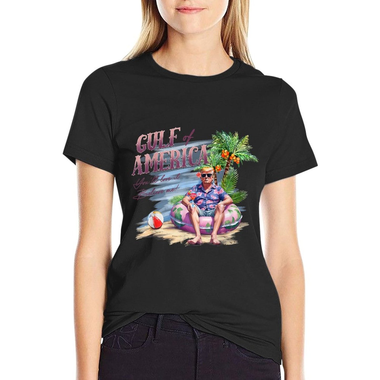 Gulf of USA America Vintage Beach America's Gulf Mexico Wrinkle-resistant T-Shirt
