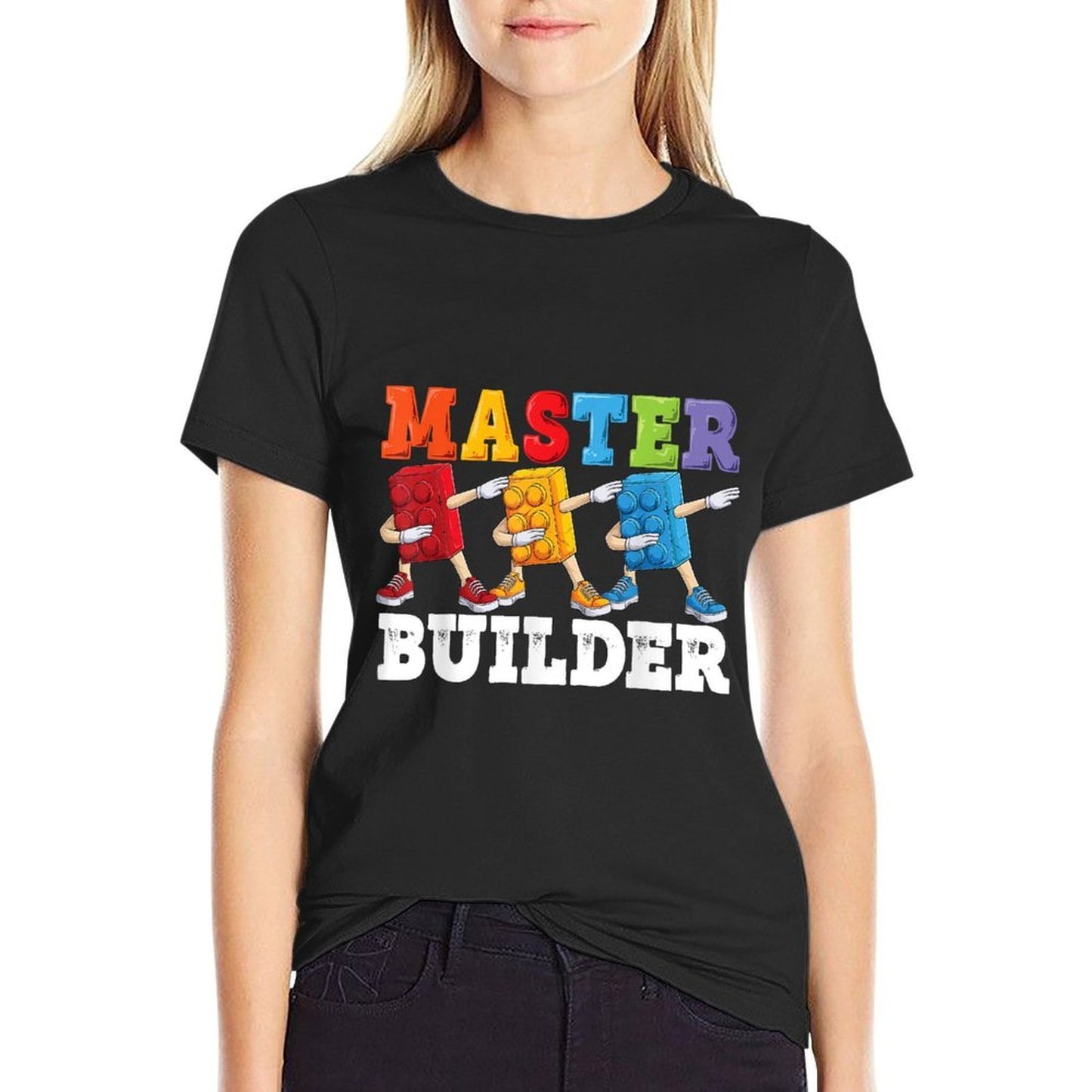Dabbing Kids Master Builder Funny Building Blocks Bricks Classic T-Shirt