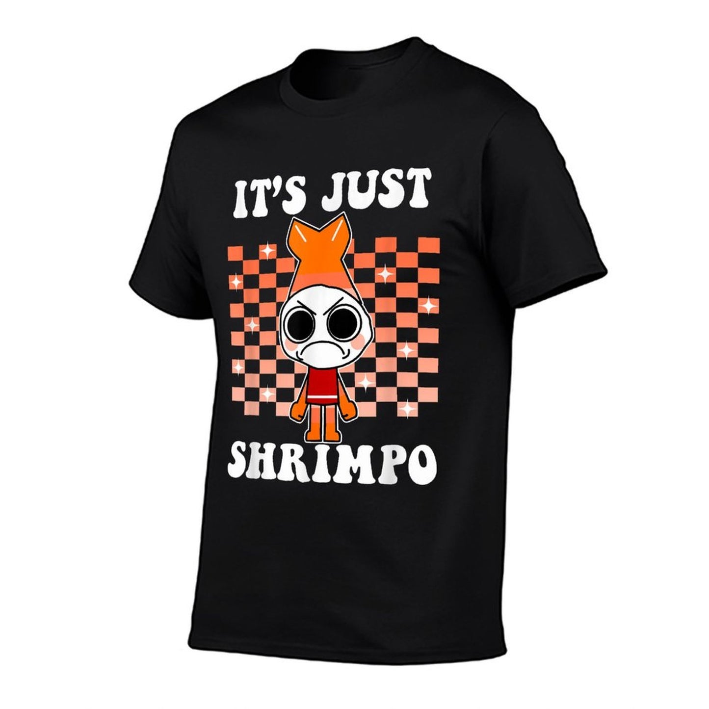 Pebble It's Just Shrimpo Kids Dandy's World Funny Rolled Sleeves T-Shirt