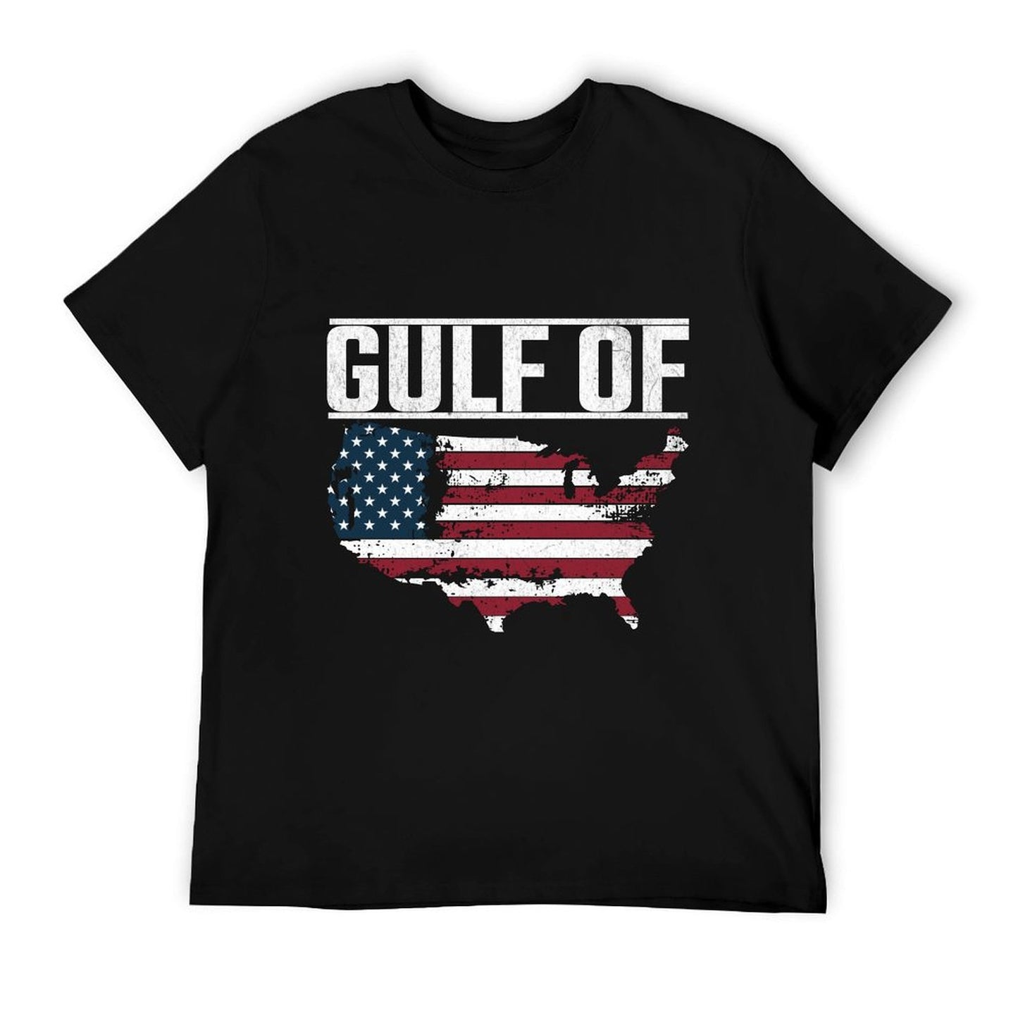 Gulf of United States of America USA Long Sleeve Ribbed Collar T-Shirt
