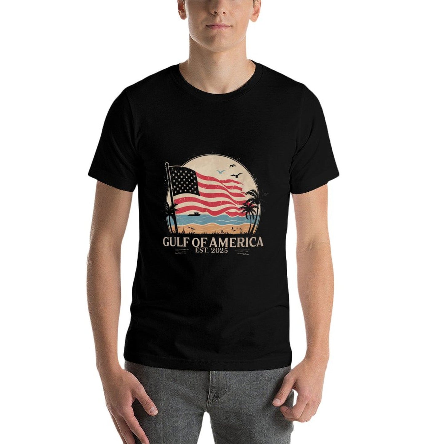 Vintage Gulf Of USA America Gulf of Mexico Or America Affordable Price T-Shirt