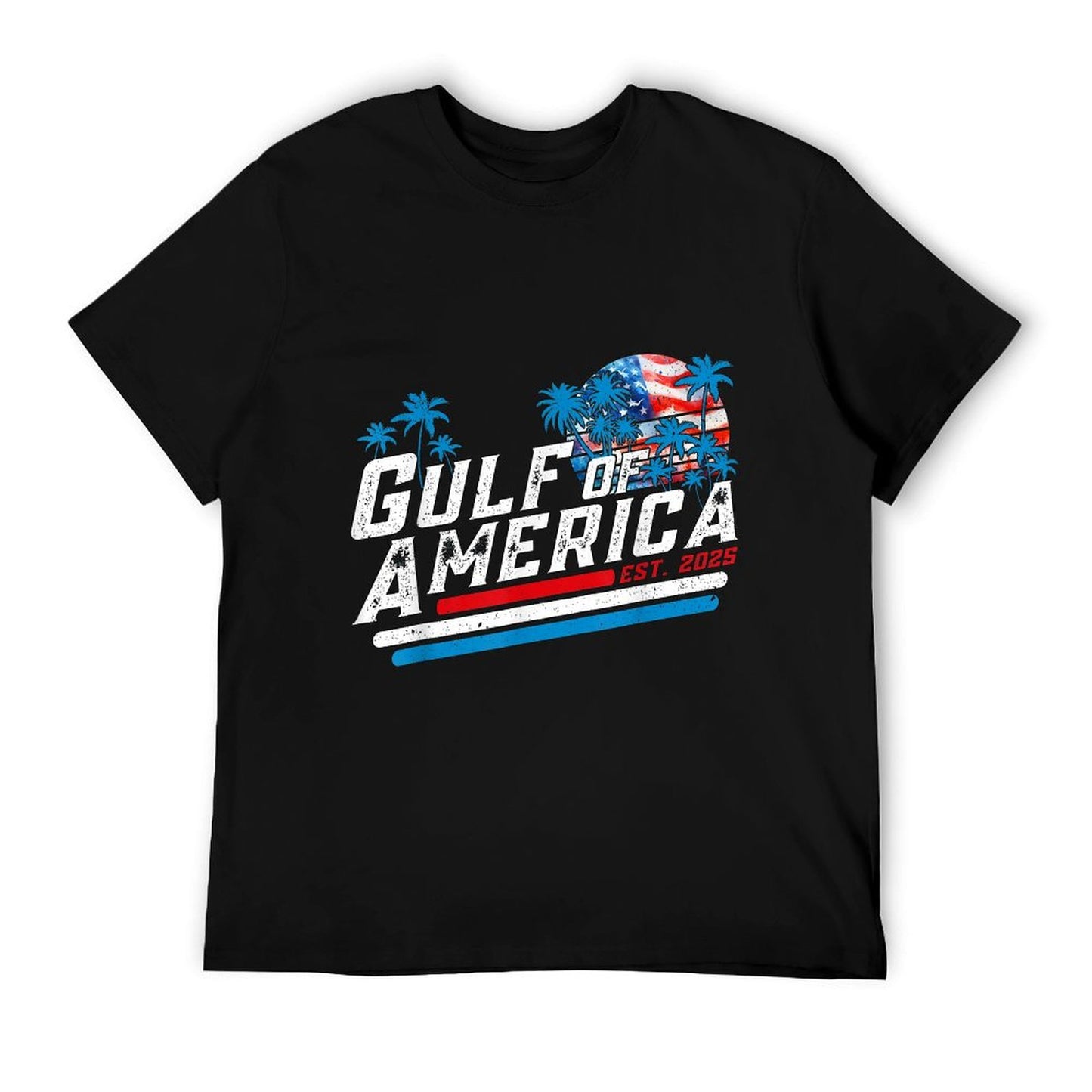 Retro Gulf Of USA America Est 2025 American Gulf Mexico Relaxed-fit T-Shirt