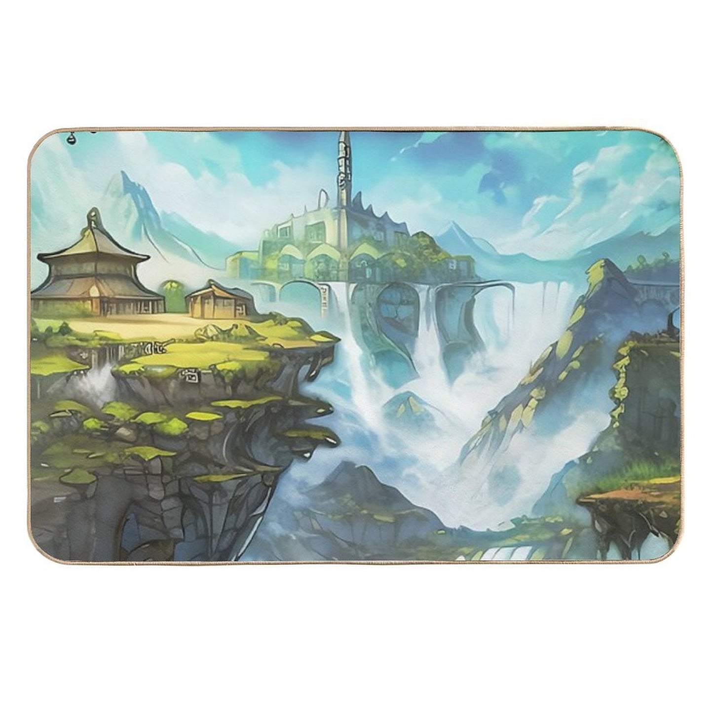 Epic Waterfall Fantasy Slip-Resistant Bath Mat