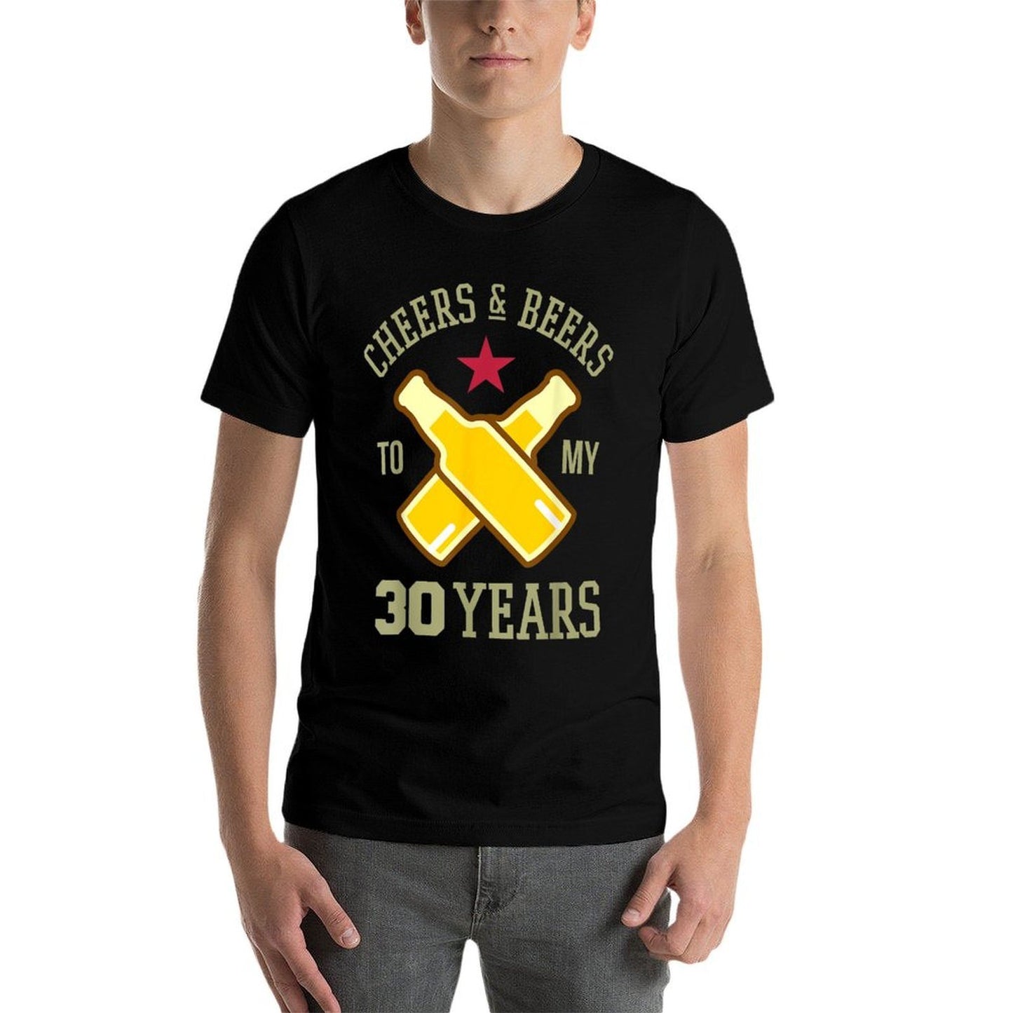 Funny 30th Birthday Cheers & Beers To My 30 Years Stretchy T-Shirt