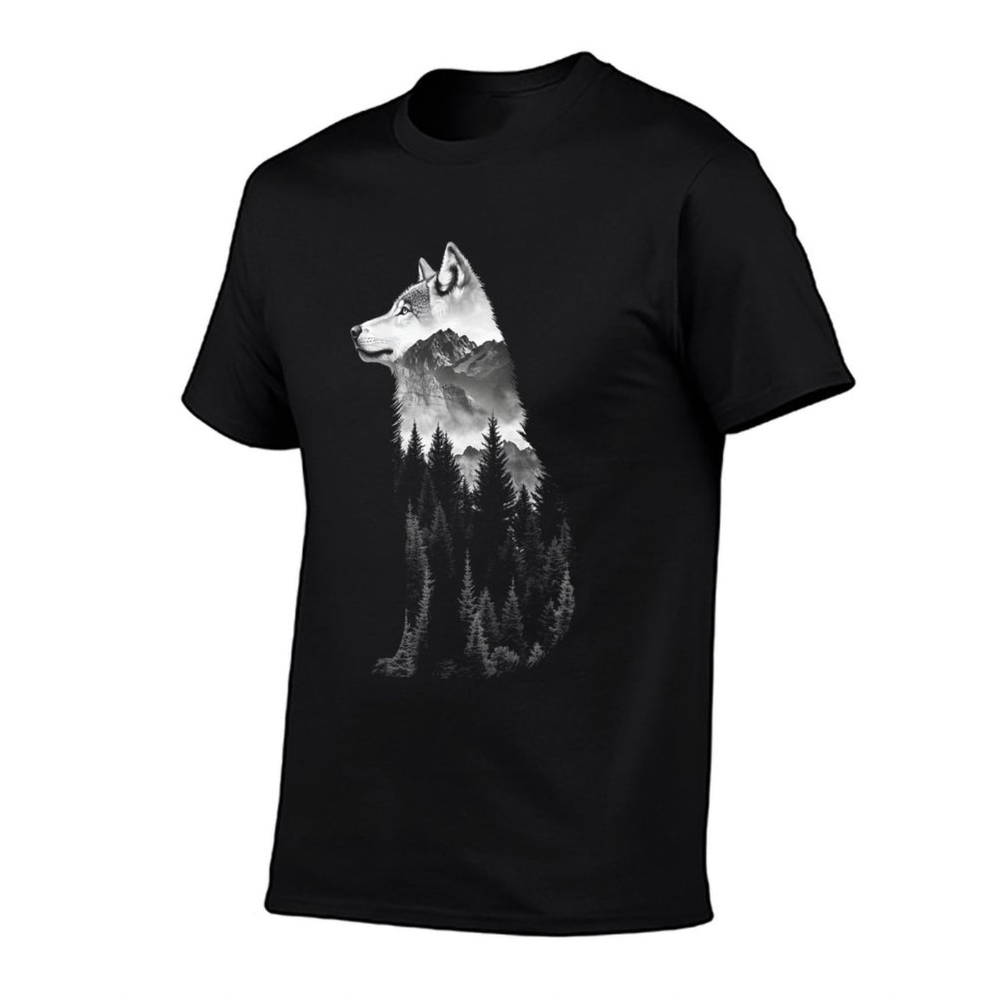 Womens Wolf Nature Lover Forest Mountains Animal Wolf Lover Soft T-Shirt