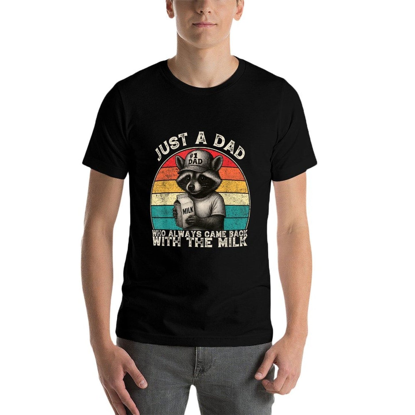 Just A Dad Who Always Came Back Racoon Funny Father's Day Classic T-Shirt