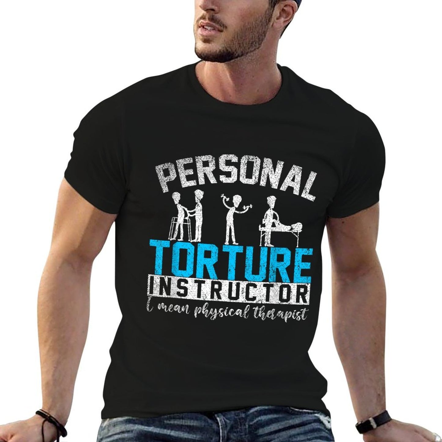 Funny DPT Physical Therapist Gift PTA Physical Therapy Summer-ready Fabric T-Shirt