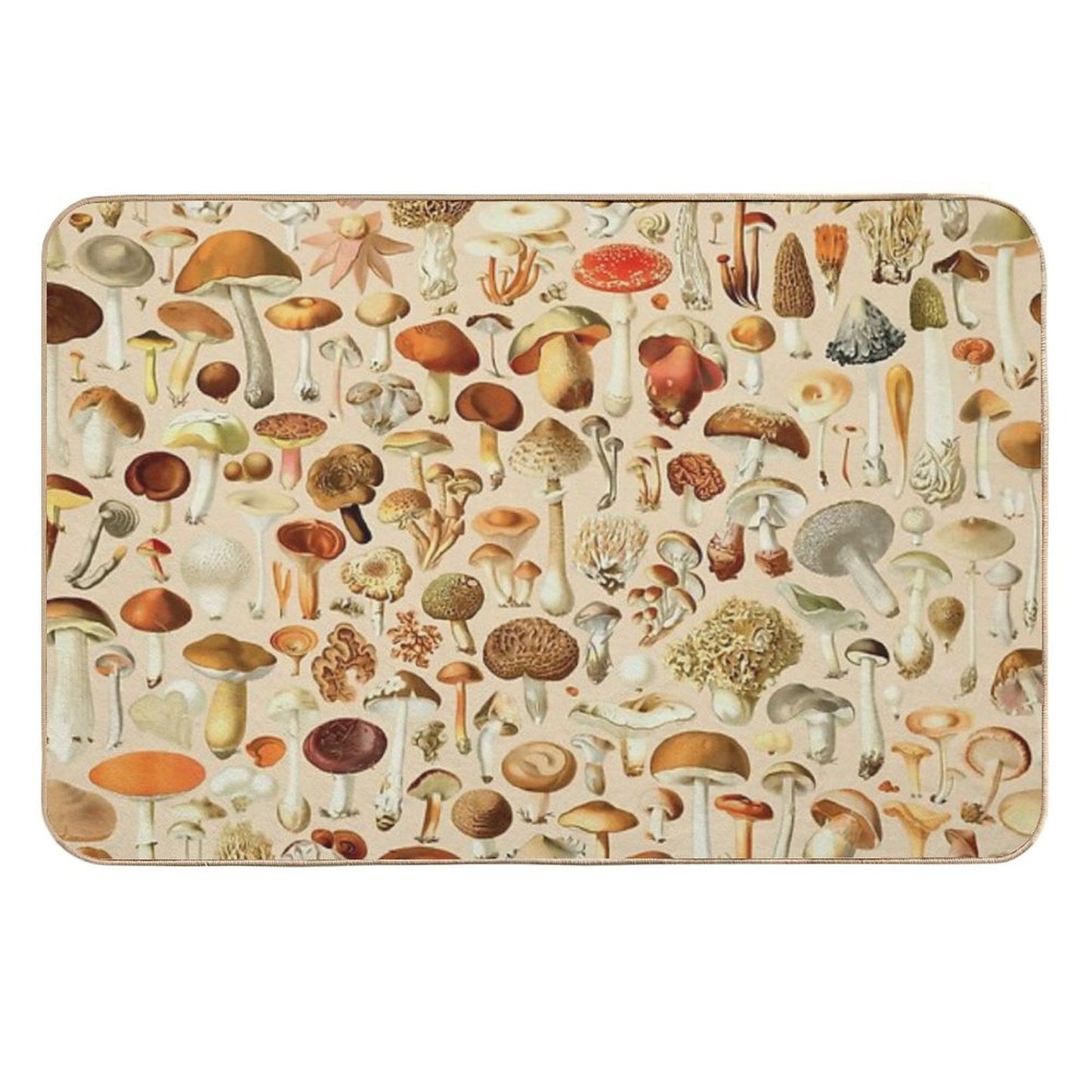 Vintage Mushroom Designs Collection Multi-Purpose Bath Mat