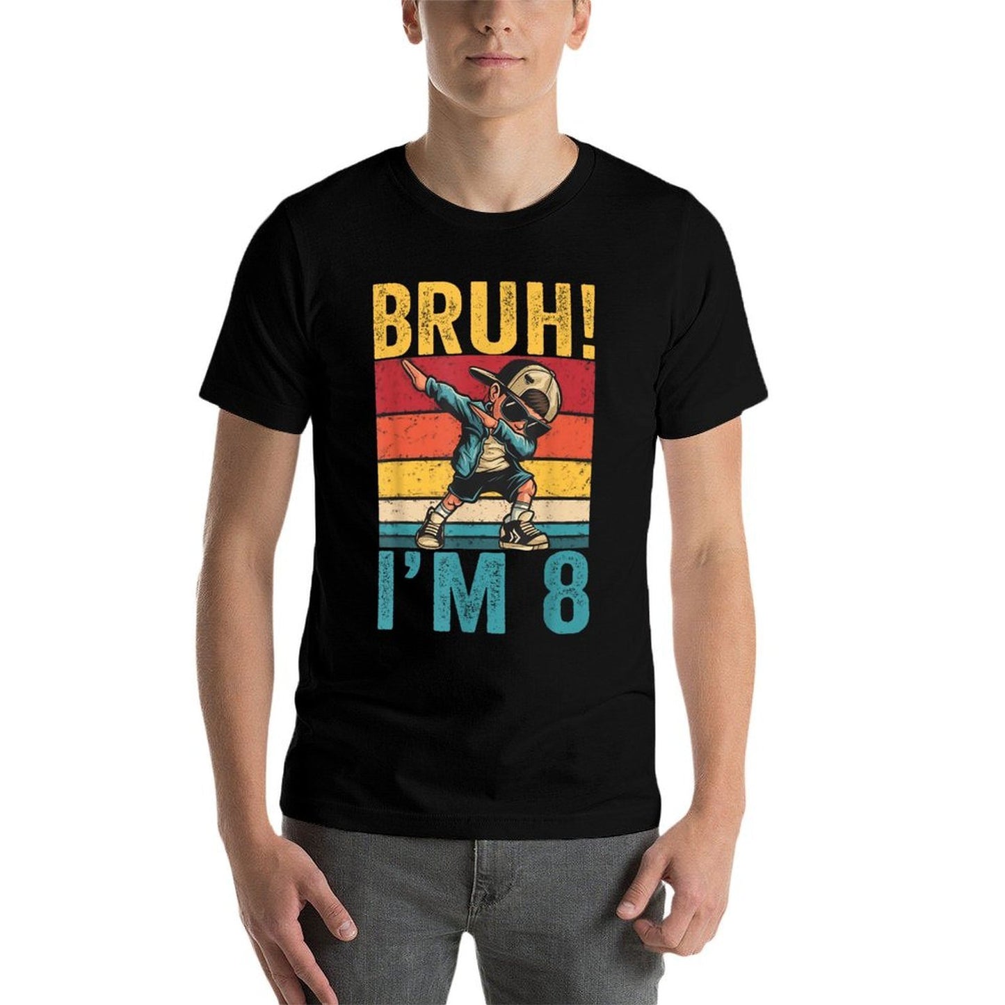 8 Year Old Birthday Bruh I'm 8 Birthday Dabbing Boy Versatile T-Shirt