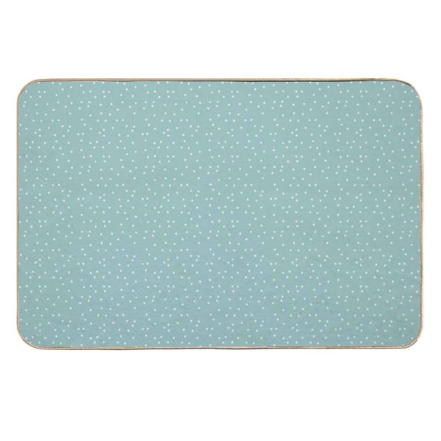 White Dots on A Blue Background Dirt-Trapping Bath Mat