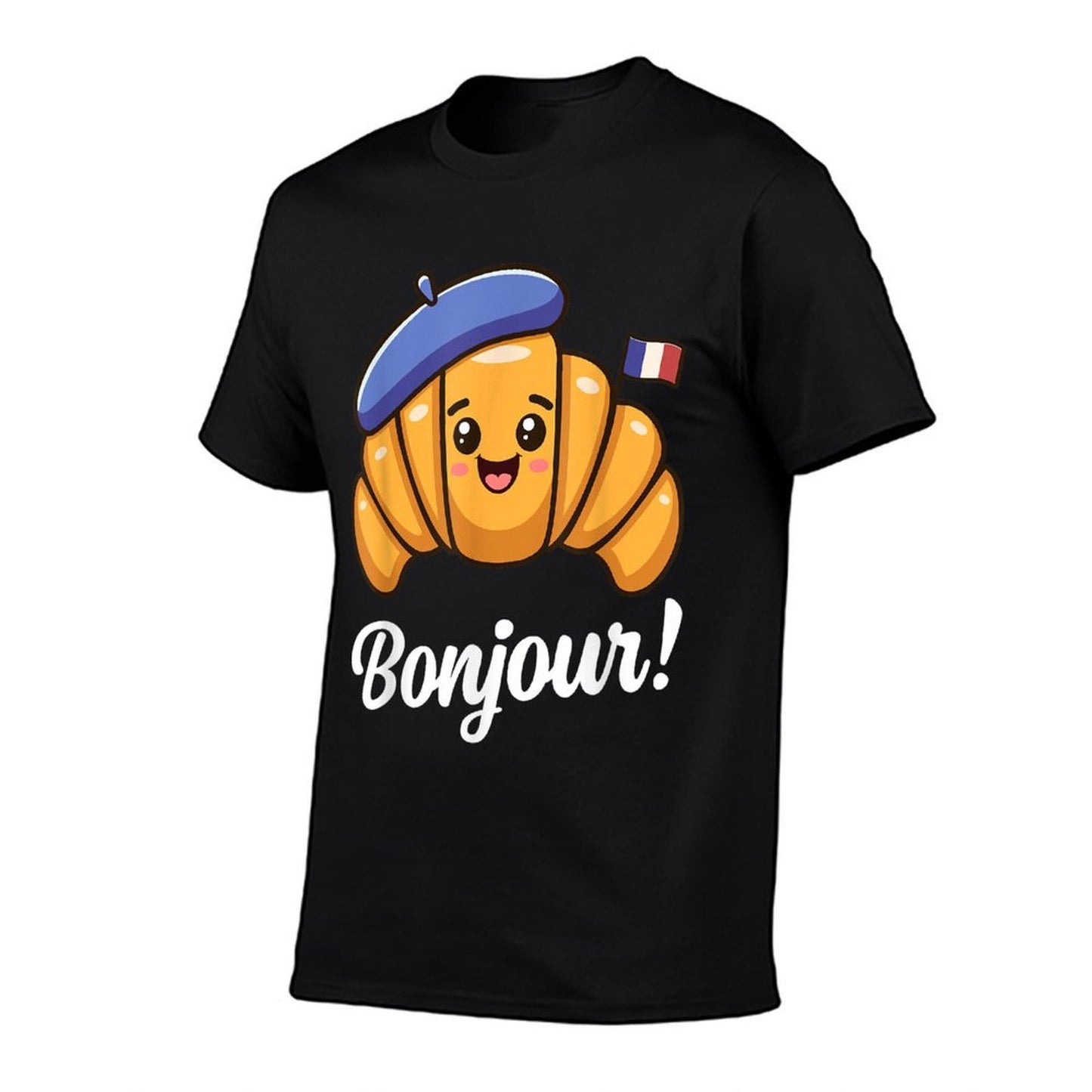 Croissant French Saying Quote France Baking Breakfast Funny Cotton T-Shirt