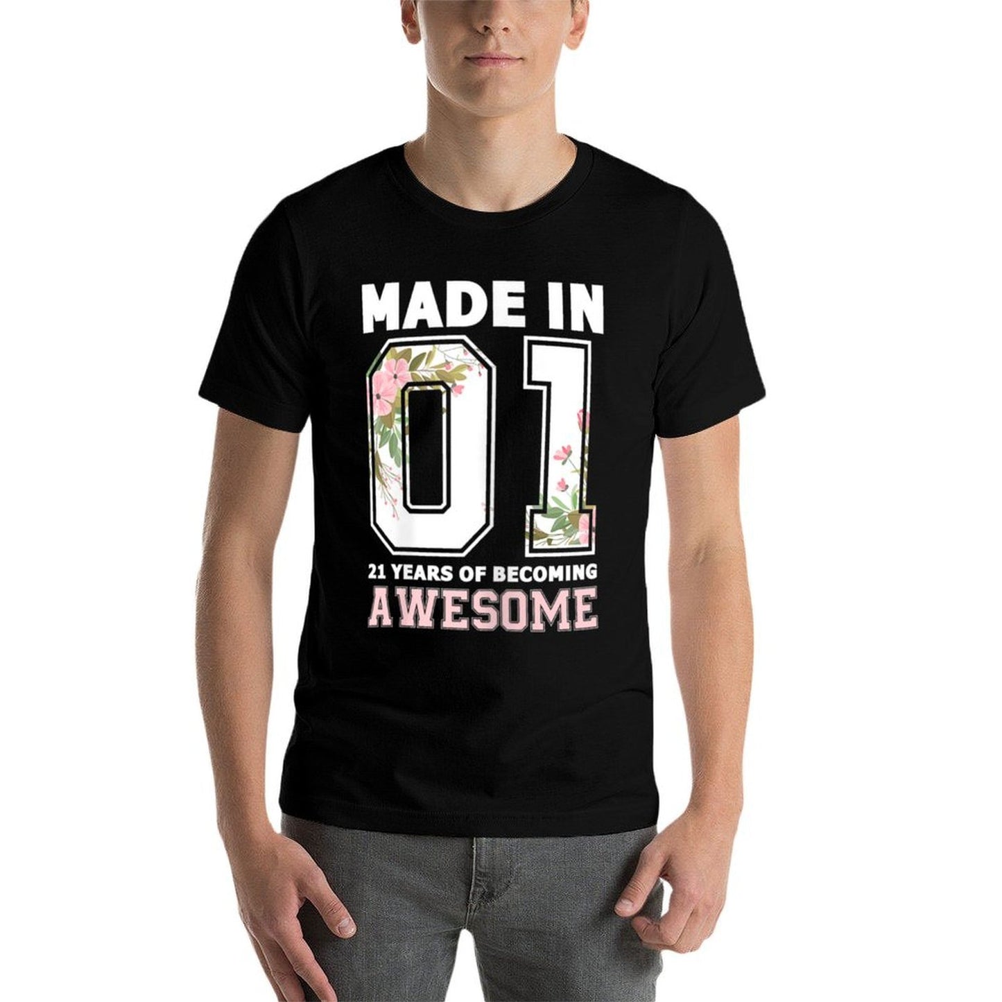 21 Years of Becoming Awesome 2001 21st Birthday Durable T-Shirt