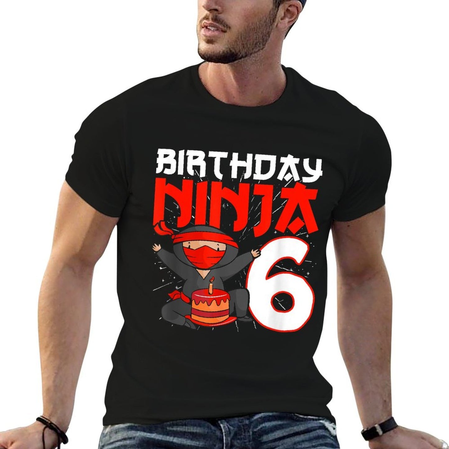 I'm 6 Bday Ninja Party Cute 6th Birthday Kids Ninja Eco-friendly Material T-Shirt