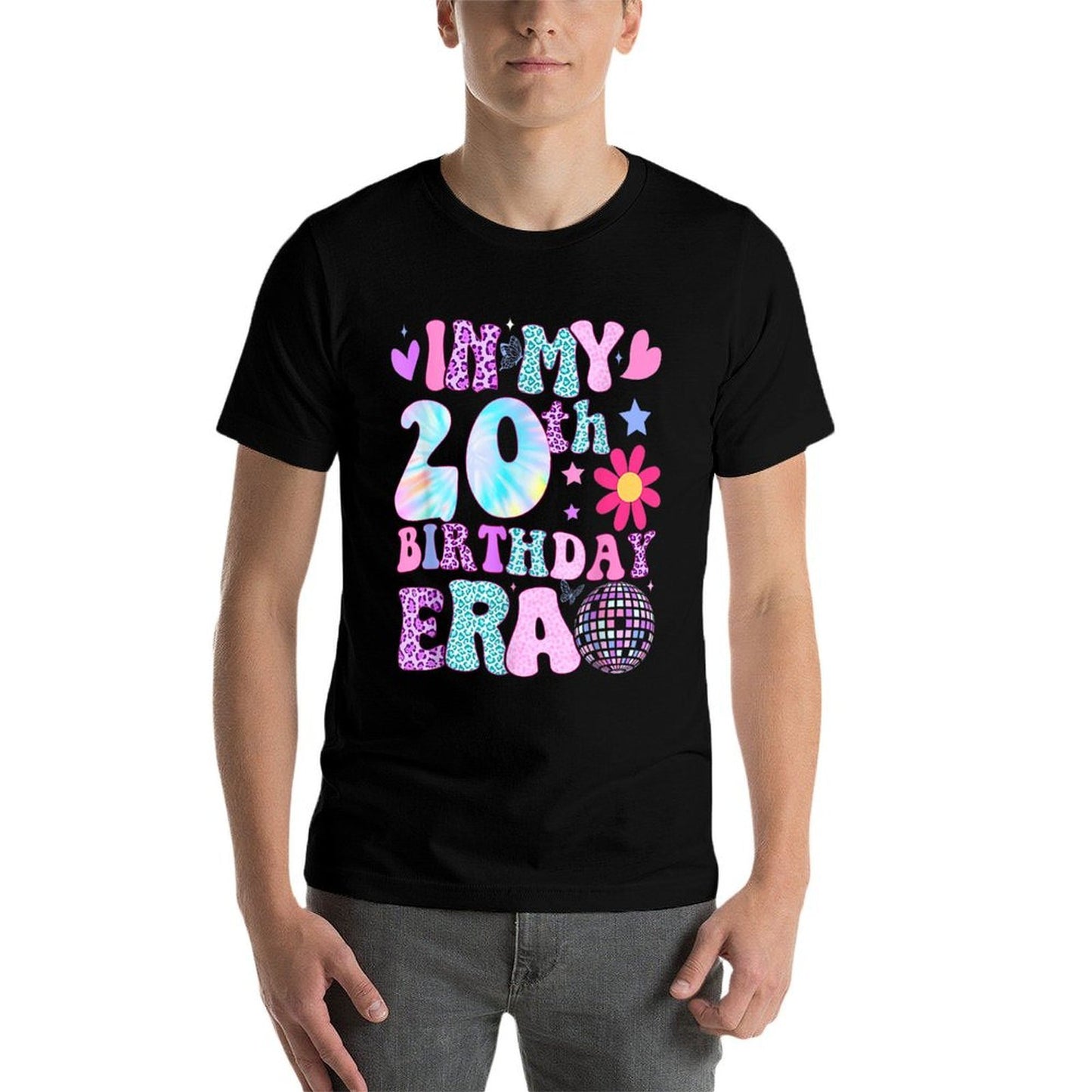 Groovy In My 20th Birthday Era Gifts Funny 20 Years Old Relaxed-fit T-Shirt