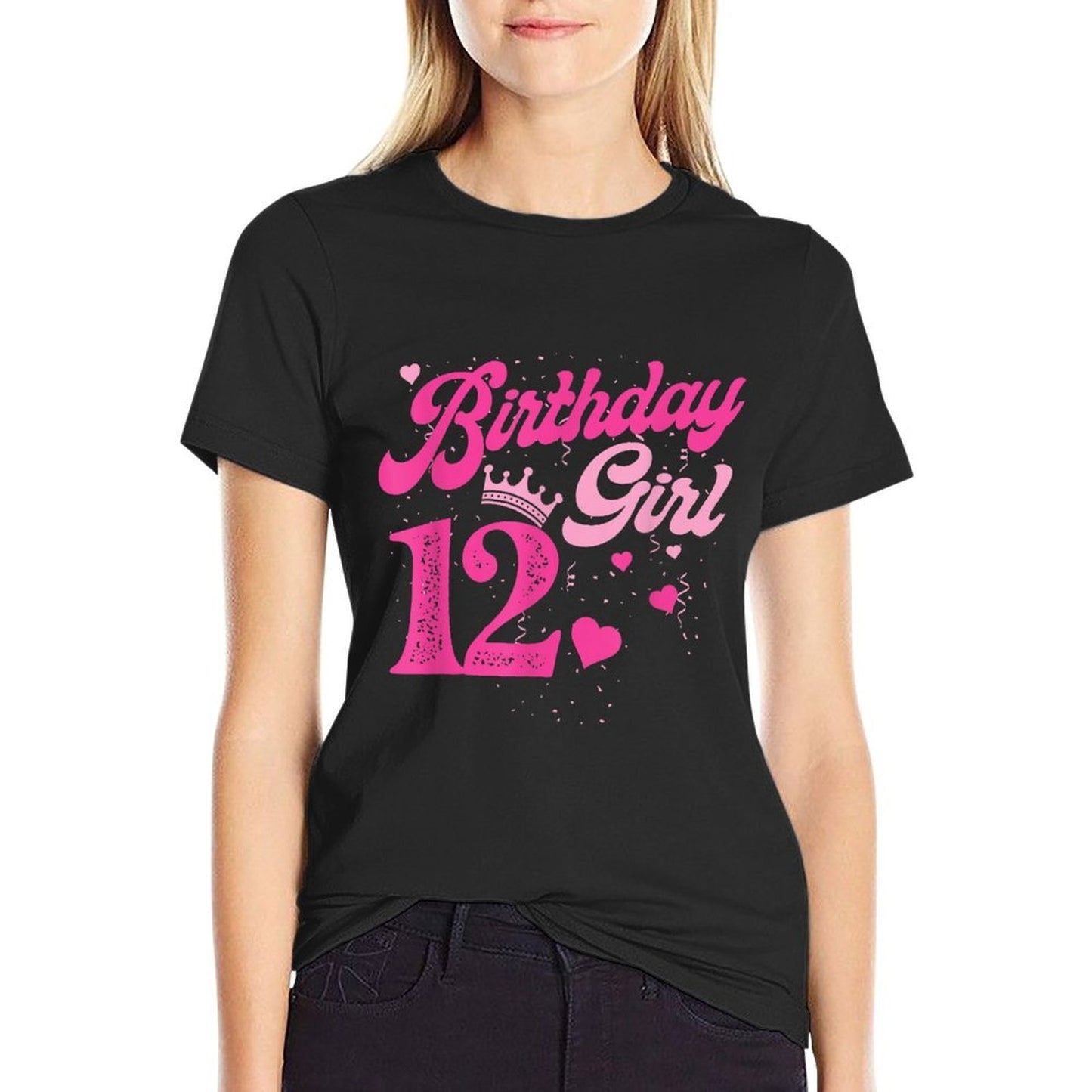 12th Birthday Girl Crown 12 Years Old Bday Moisture-wicking T-Shirt