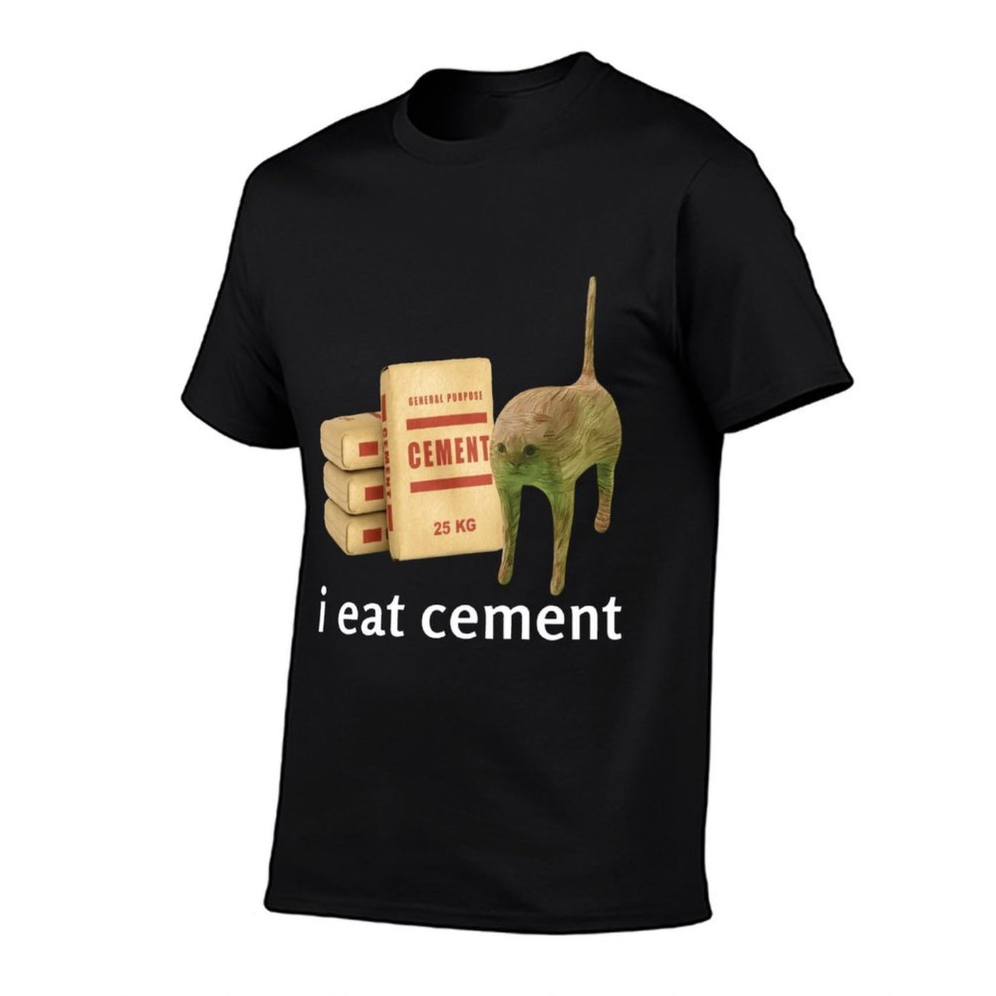 I Eat Cement Cat Kids Funny Dank Cat Meme Eco-friendly Material T-Shirt