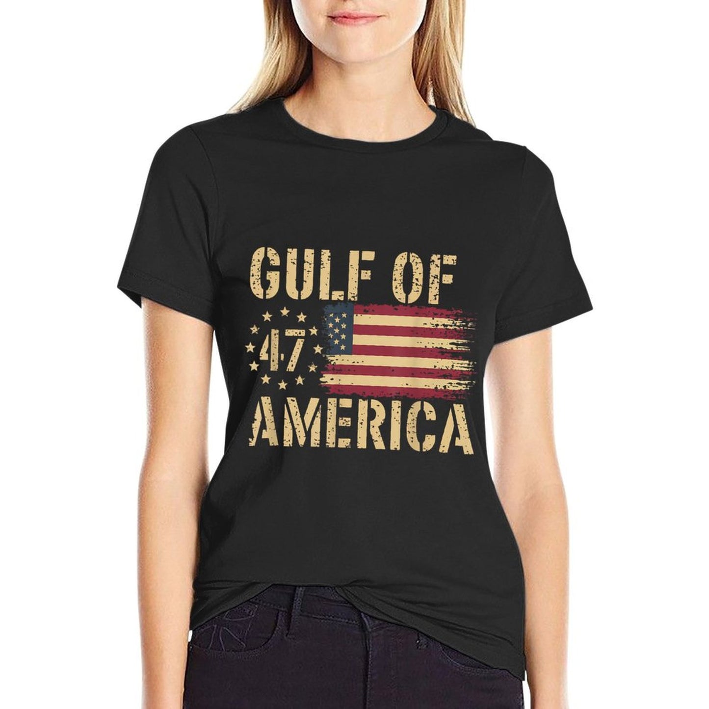 Gulf Of USA America Oversized Silhouette T-Shirt