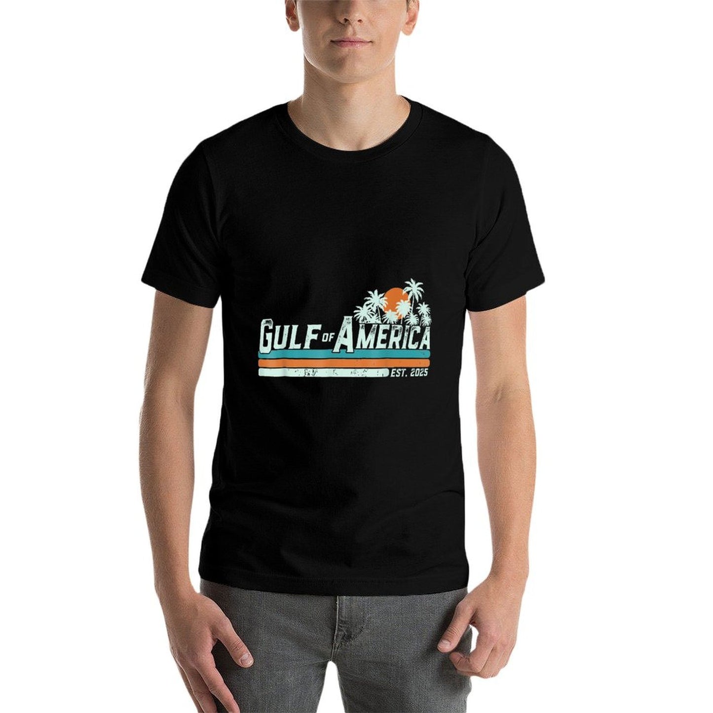 Retro Gulf Of US America 2025 American Flag Gulf Mexico Classic T-Shirt