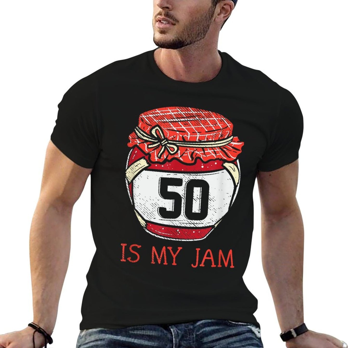 50 Year Old Birthday Gifts for Women Cute 50th Birthday Oversized Silhouette T-Shirt