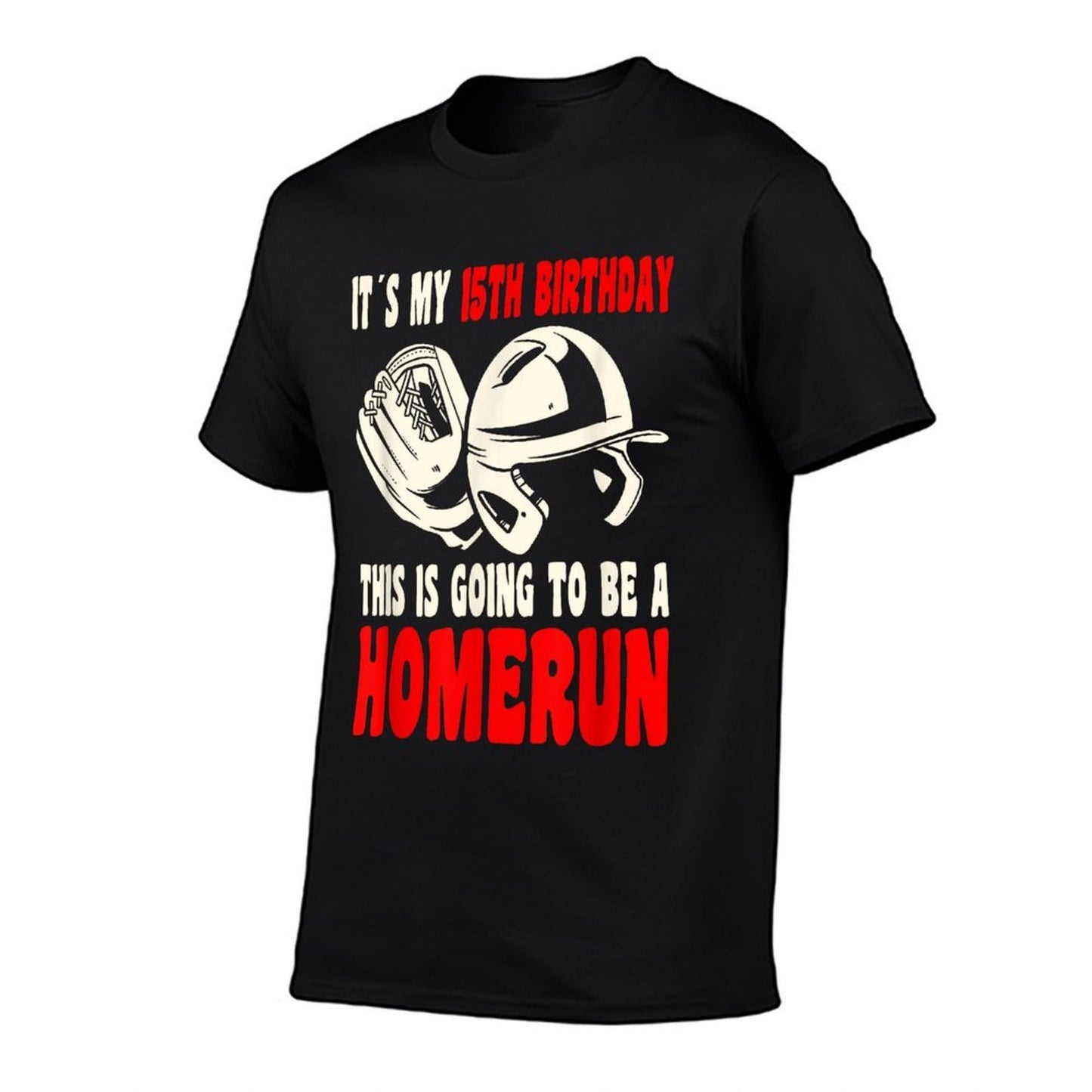 15 Year Old Happy 15th Birthday Baseball 15th Birthday Slim-fit Cut T-Shirt