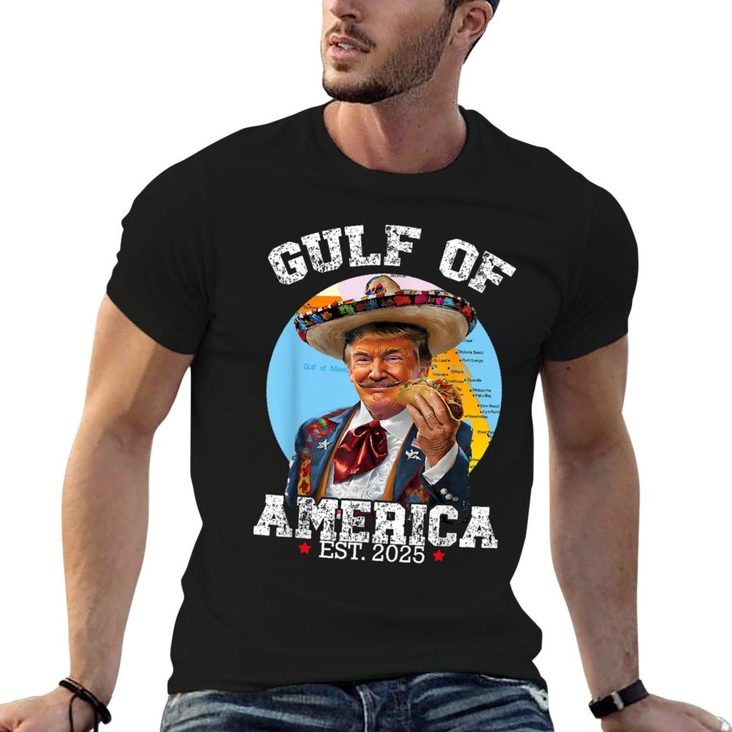 Funny Trump Gulf Of Us America 2025 Trump Graphic-printed T-Shirt