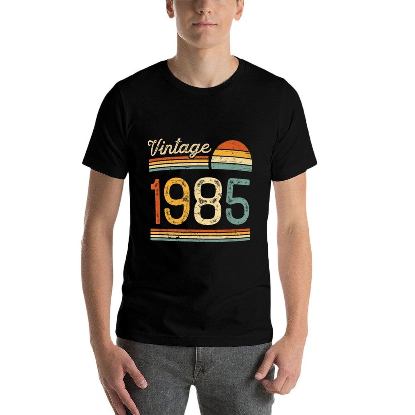Vintage Born in 1985 Retro Birthday High-quality Stitching T-Shirt