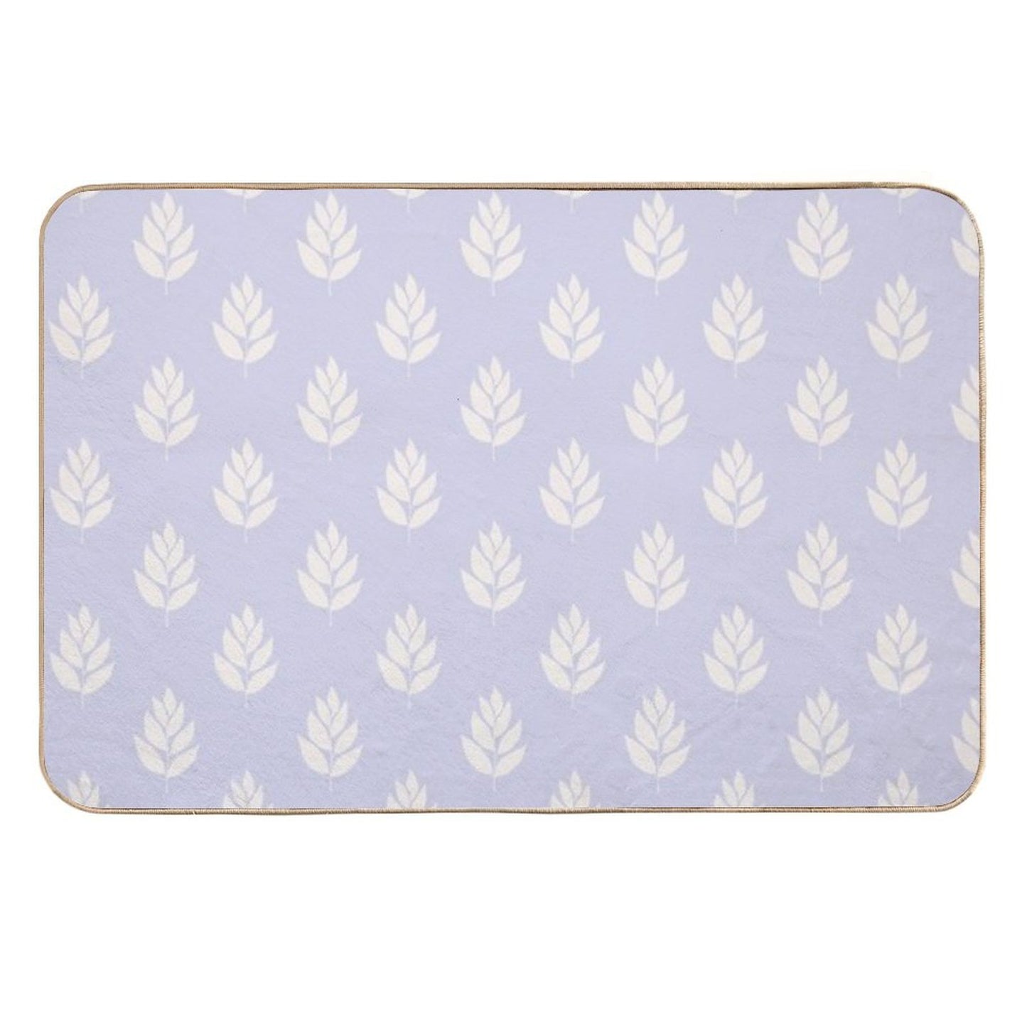 Lavender Breeze Leaf Silhouette Easy Maintenance Bath Mat