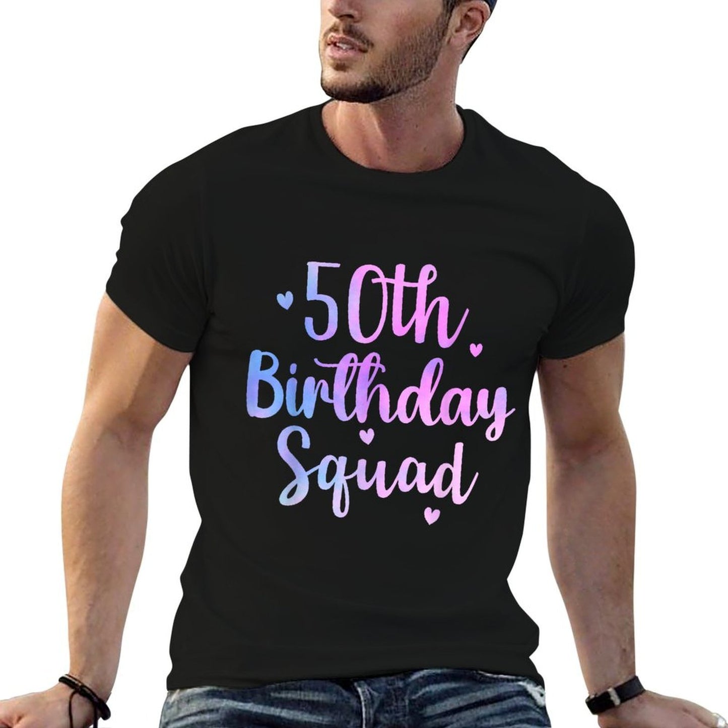 50th Birthday 50th Squad Funny 50th Birthday Group Birthday Wrinkle-resistant T-Shirt