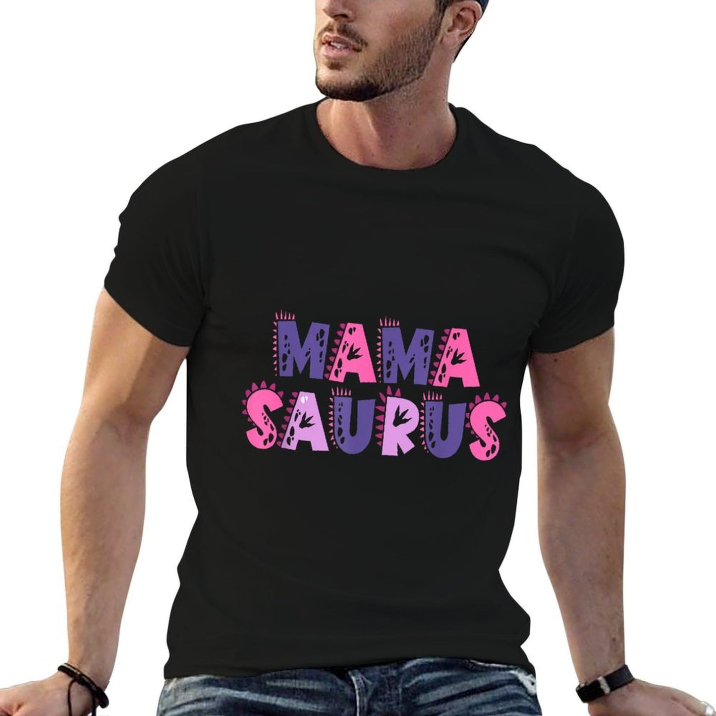 Mama Saurus Matching Family Birthday Dinosaur Men Women Kid Moisture-wicking T-Shirt