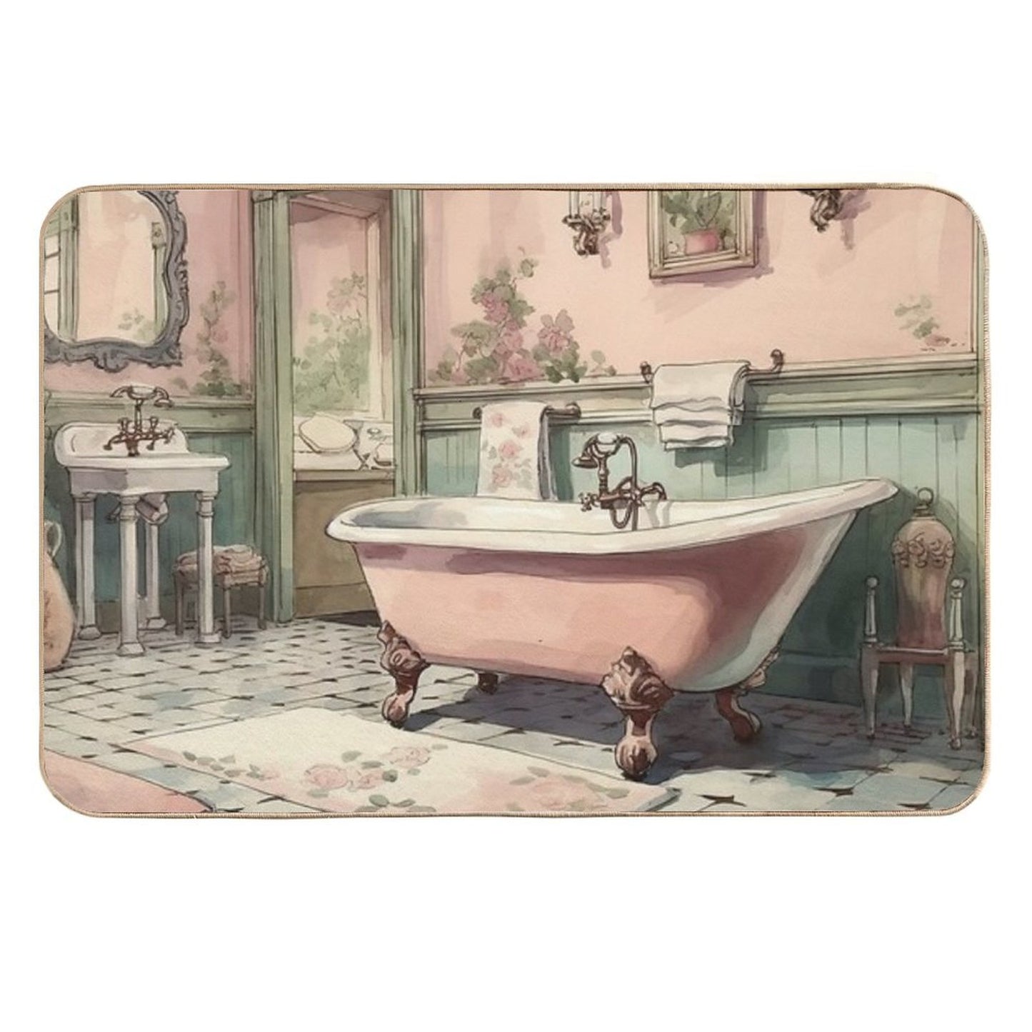 Beauty Bath V Rapid-Drying Bath Mat