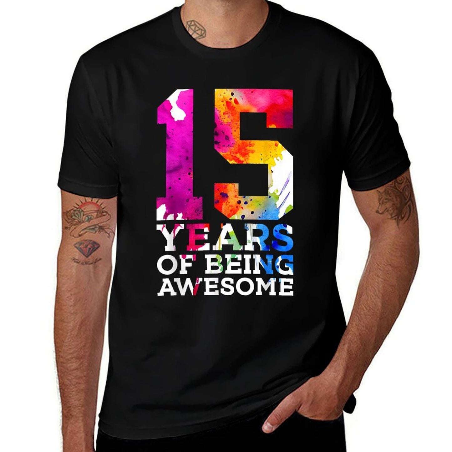 15 YEARS OF BEING AWESOME 15TH BIRTHDAY Easy-care T-Shirt