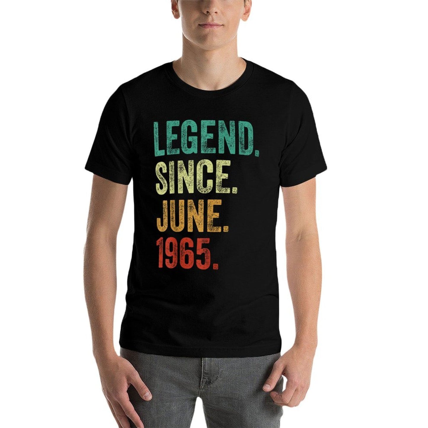 60 Years Old Legend Since June 1965 60th Birthday Vintage-inspired T-Shirt