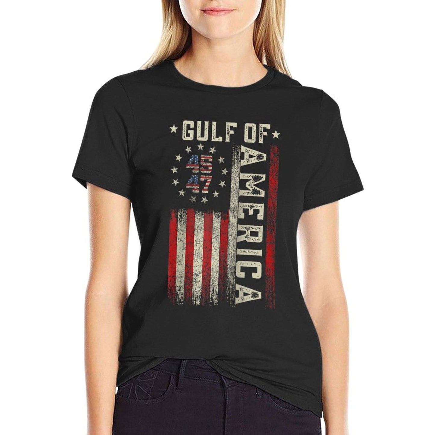 Gulf Of USA America Funny USA Flag for Men Women Raglan Baseball Affordable Price T-Shirt